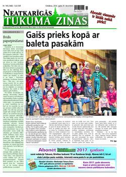Neatkarīgās Tukuma Ziņas 2016.12.20
