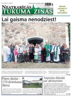 Neatkarīgās Tukuma Ziņas 2017.08.29