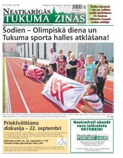 Neatkarīgās Tukuma Ziņas 2018.09.21