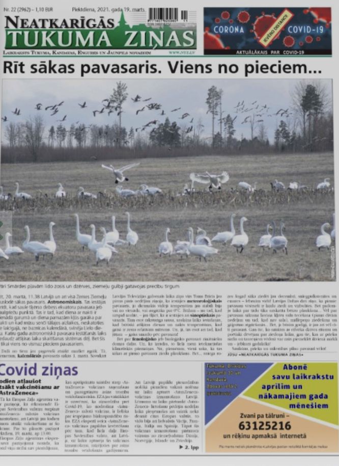 21. marta laikraksta apskats
