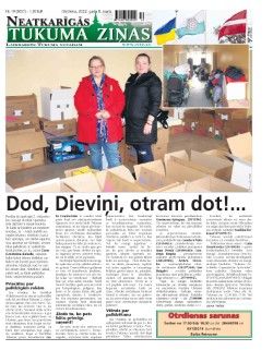 Neatkarīgās Tukuma Ziņas 2022.03.08