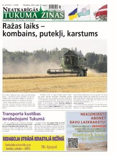 Neatkarīgās Tukuma Ziņas 2022.08.19