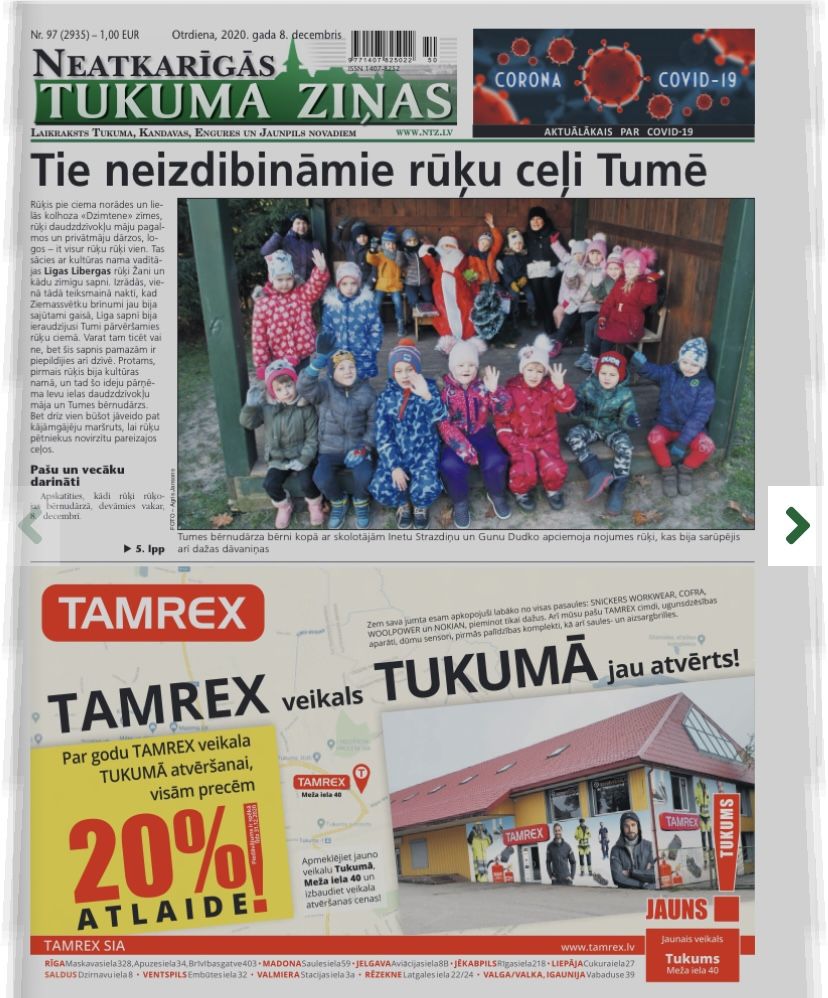 8. decembra laikraksta apskats