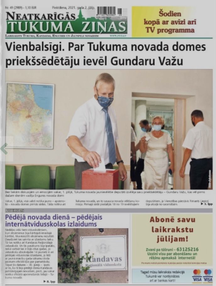 2. jūlija laikraksta apskats