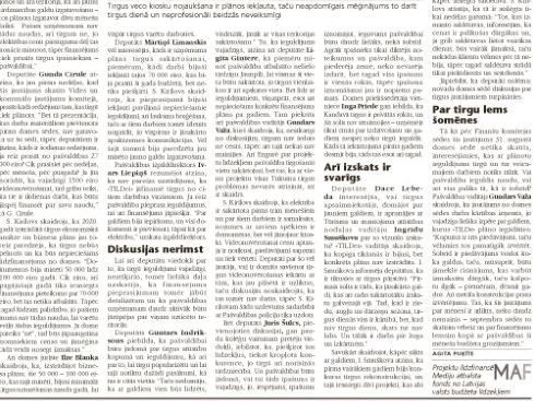 Tukuma tirgum vajadzīgi ieguldījumi