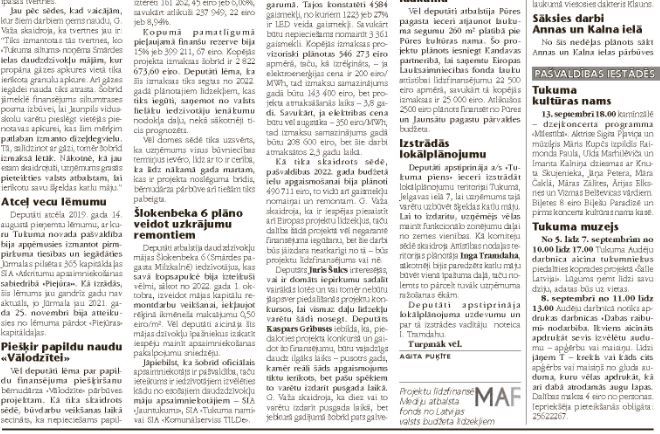 Lemj par darbiem un dažādām aktualitātēm