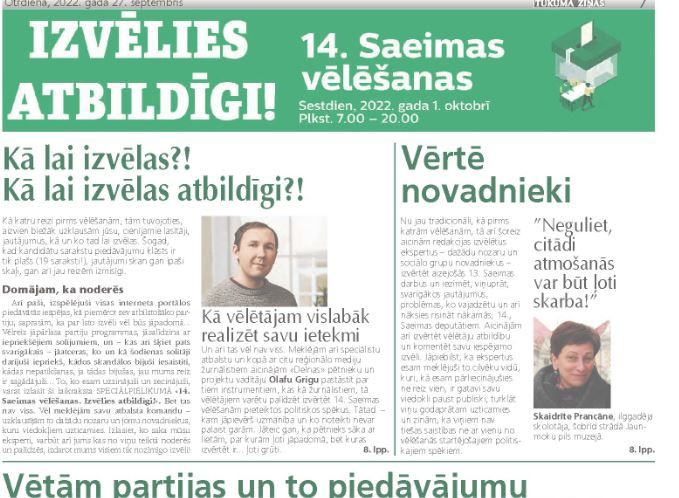 Ceļā uz vēlēšanām