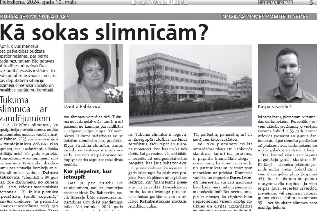 Kā sokas slimnīcām?