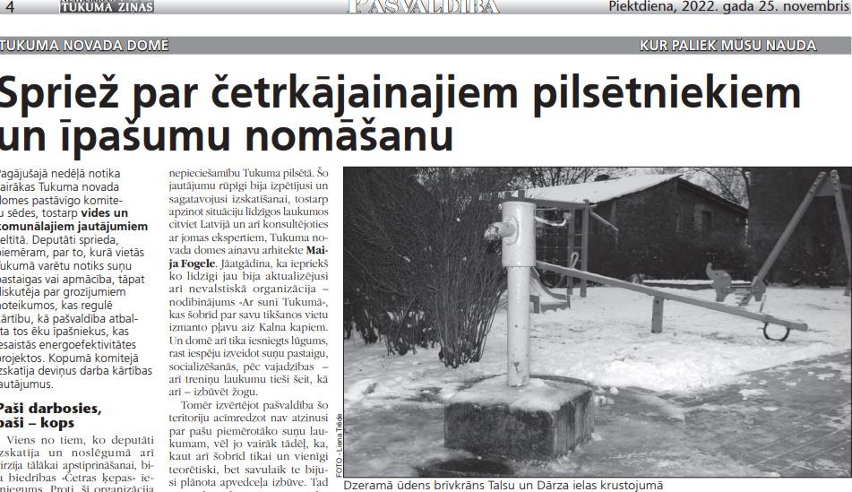 Spriež par četrkājainajiem pilsētniekiem un īpašumu nomāšanu