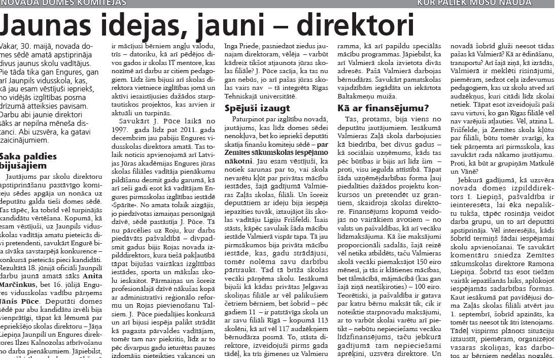Jaunas idejas, jauni – direktori