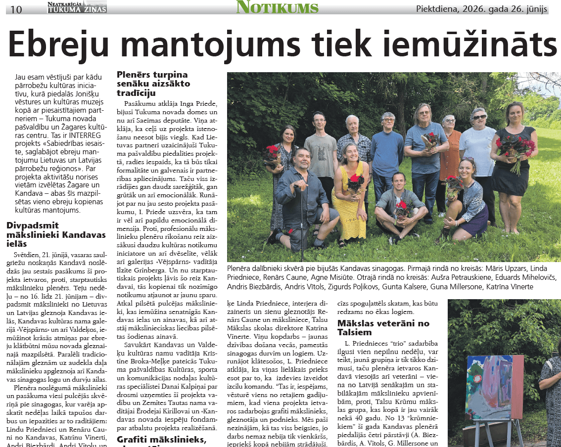 Ebreju mantojums tiek iemūžināts krāsās