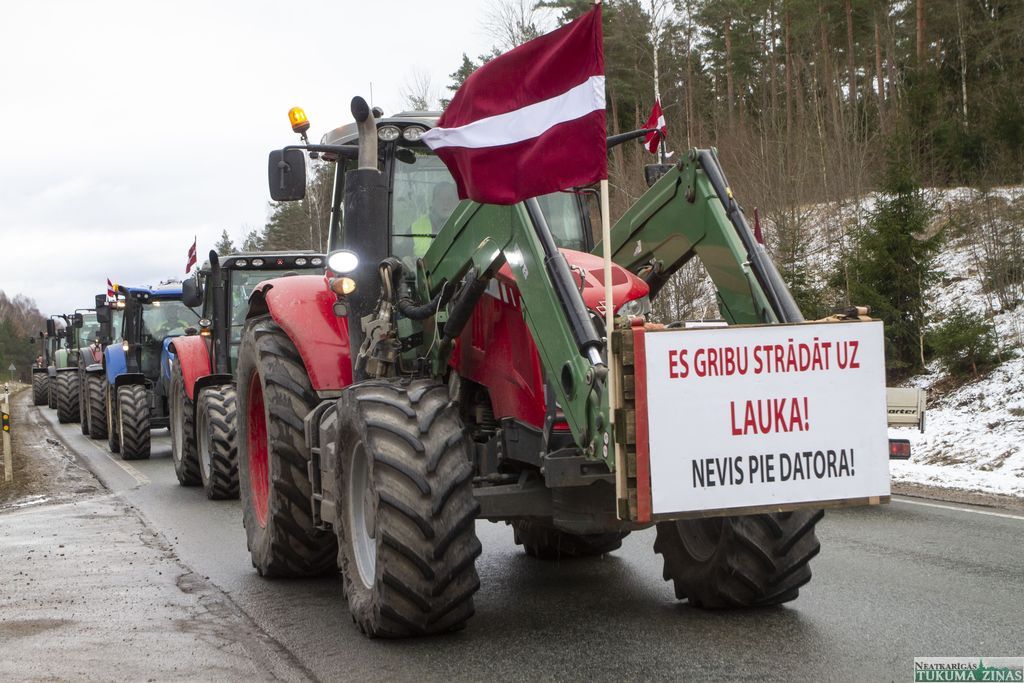 Lauksaimnieku protesta akcija Tukuma pusē