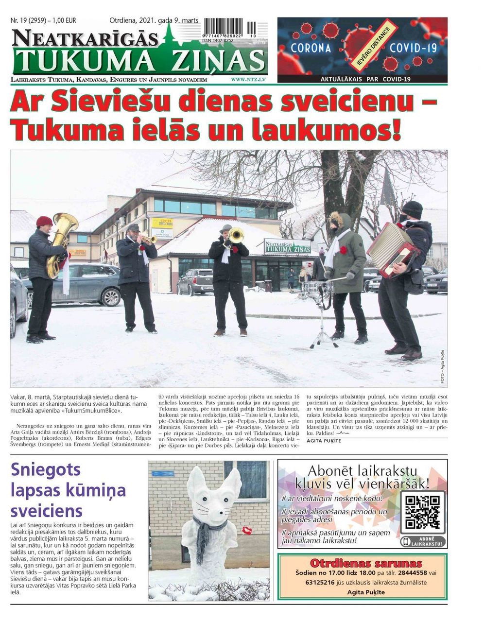 9. marta laikraksta apskats