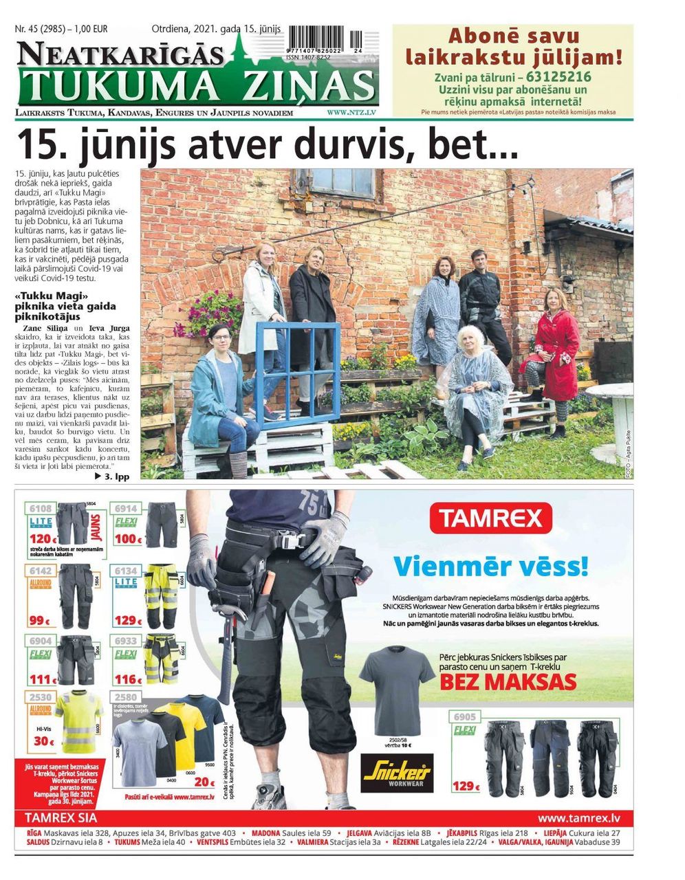 15. jūnija laikraksta apskats