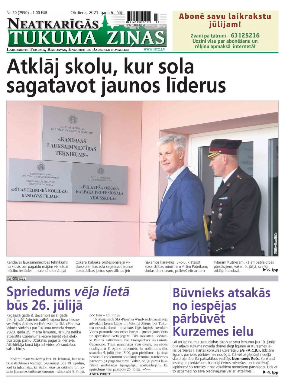 6. jūlija laikraksta apskats