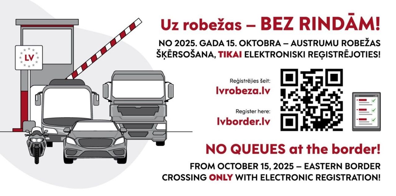 Šķērsot Krievijas un Baltkrievijas robežu – tikai pēc reģistrācijas elektroniskās rindas rezervācijas sistēmā