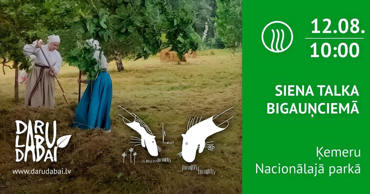 Ķemeru Nacionālajā parkā aicina uz siena talku