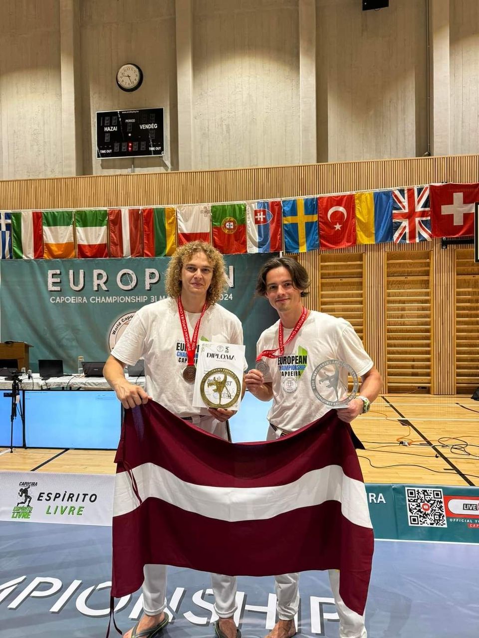 Novadniekiem medaļas Eiropas čempionātā kapoeirā