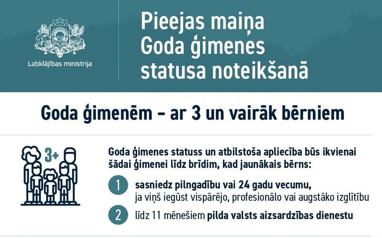 Paplašinātas Latvijas Goda ģimenes apliecības saņemšanas un izmantošanas iespējas