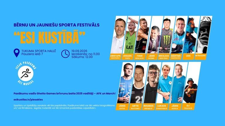 Atkal būs festivāls «Esi kustībā». Piesakies! 