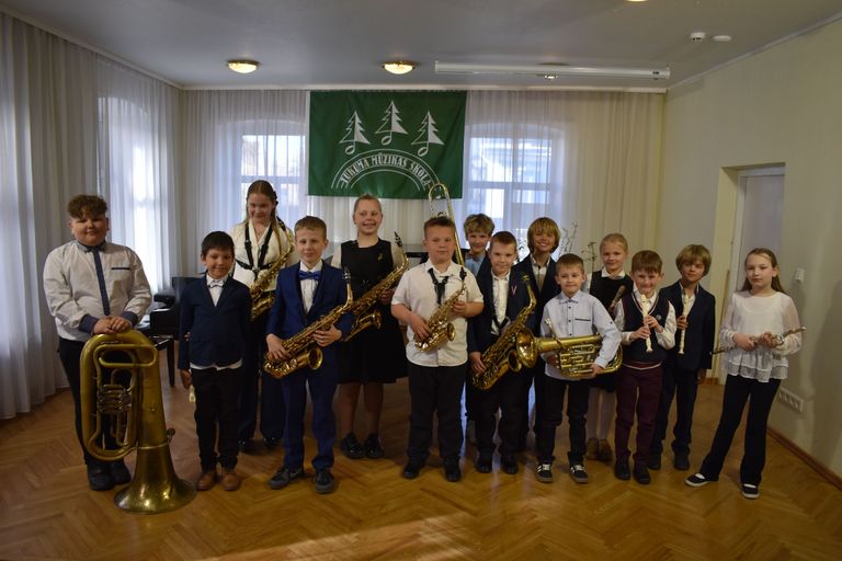 Pūšaminstrumentu spēles 1. klases audzēkņu koncertā