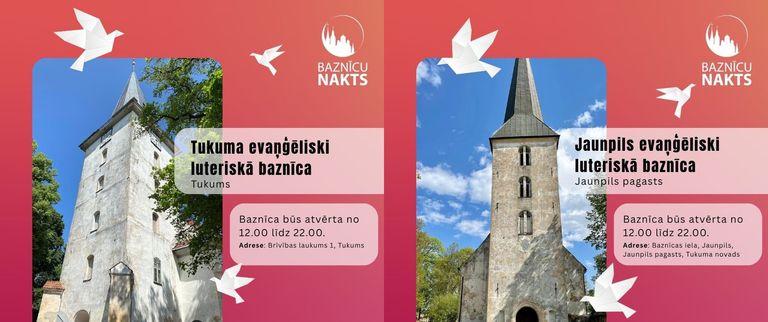 BAZNĪCU NAKTS 2026 Tukuma novadā
