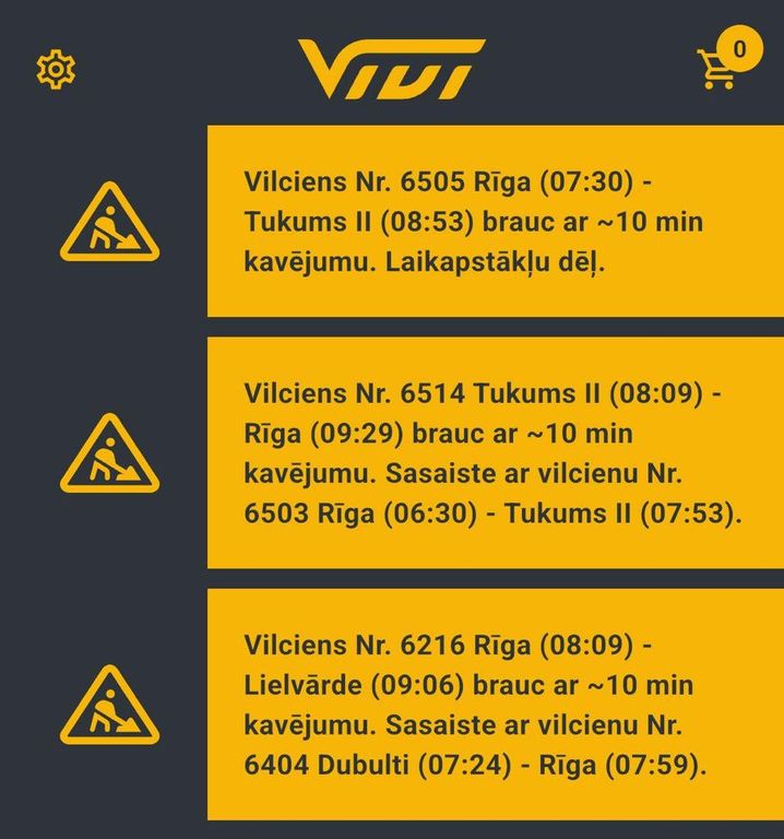 Laikapstākļu dēļ kavējas vai atcelti vilcieni 