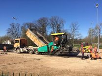 Tukumā asfaltē basketbola laukumu