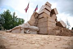 Jelgavā smilšu skulptūru festivāls