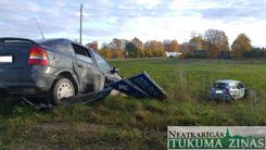 Avārijā Slampes pagastā cietuši abu automašīnu vadītāji