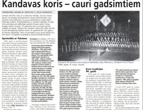 Kandavas koris – cauri gadsimtiem – 134 gadu garumā