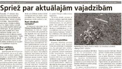 Spriež par aktuālajām vajadzībā un citiem jautājumiem