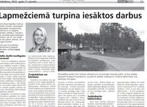 Lapmežciemā turpina iesāktos darbus