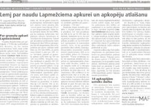 Lemj par naudu Lapmežciema apkurei un apkopēju atlaišanu