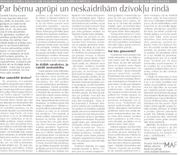 Par bērnu aprūpi un neskaidrībām dzīvokļu rindā