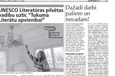 UNESCO Literatūras pilsētas vadību uztic “Tukuma Literātu apvienībai”