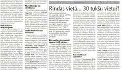 Rindas vietā... 30 tukšu vietu?!