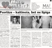 Psoriāze – kaitinoša, bet ne lipīga