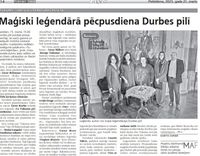 Maģiski leģendārā pēcpusdiena Durbes pilī