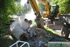 Durbē būvē lietus ūdeņu novadīšanas ietaises