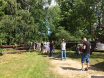 Izbraukuma vakcinācija pie Jaunmoku pils