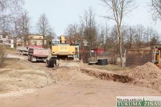 Tukumā gatavojas rakšanas darbiem Rīgas ielā