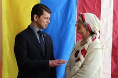 Tukumā viesojas eiroparlamentāriete Dace Melbārde un Ukrainas vēstnieks Latvijā Oleksandrs Miščenko