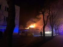 Ugunsgrēks Tukuma centrā/VIDEO/