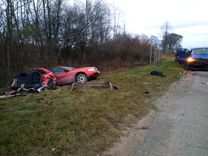 Avarējot Tukuma novadā, «Audi» tiek pāršķelts uz pusēm