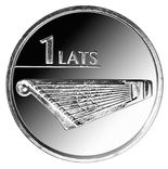 Apgrozībā laiž jaunu 1 lata monētu – ar kokles attēlu