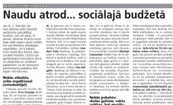  Naudu atrod... sociālajā budžetā