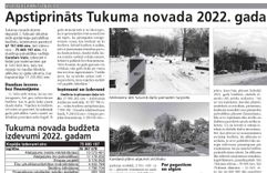 Apstiprināts Tukuma novada 2022. gada budžets