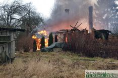 Jaunsātu pagastā nodeg māja