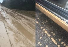 Brīdina par neizbraucamo ceļu Kandava-Zante